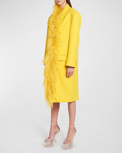 Yellow Valentino Garavani Coats for Women | Lyst