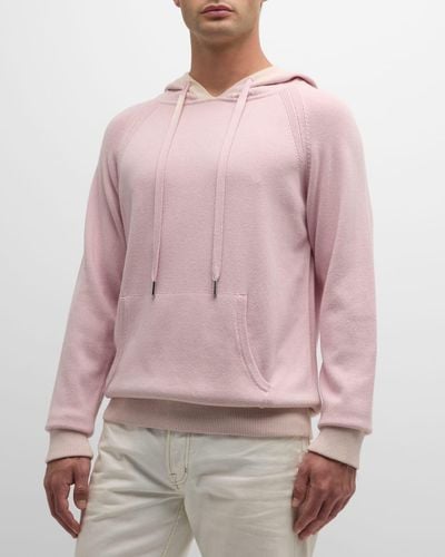 ATM Faded Cotton-Cashmere Raglan Hoodie - Pink