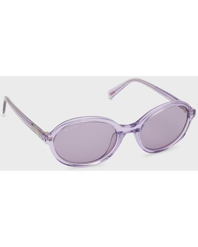 BY FAR Velvet Semi-transparent Round Acetate Sunglasses - Purple