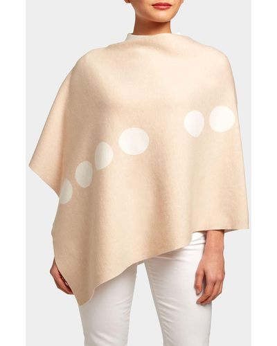 Elyse Maguire The Marconi Morse Code Hug Knit Poncho - Natural