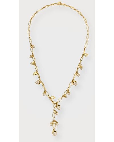 Tamara Comolli 18k Mikado Diamond Pave Acorn Y-necklace, 56cm - Multicolor