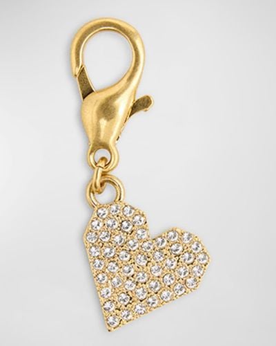 Golden Goose Crystal Heart Charm - Metallic