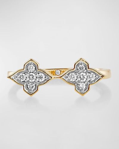Farah Khan Atelier 18k Yellow Gold Diamonds Minimalistic Ring, Size 7 - White