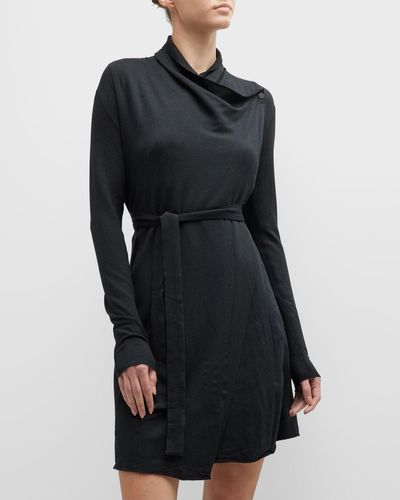 Lunya Organic Pima Short Robe - Black
