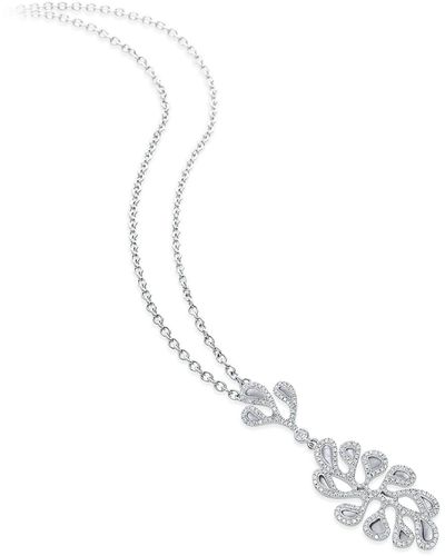 Miseno Sea Leaf 18k White Gold Diamond & Mother-of-pearl Pendant Necklace
