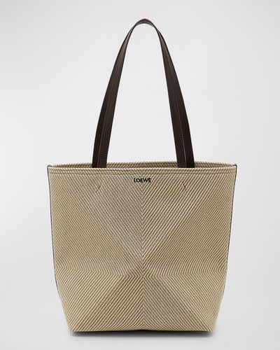 Loewe Puzzle Fold Medium Tote Bag - Natural