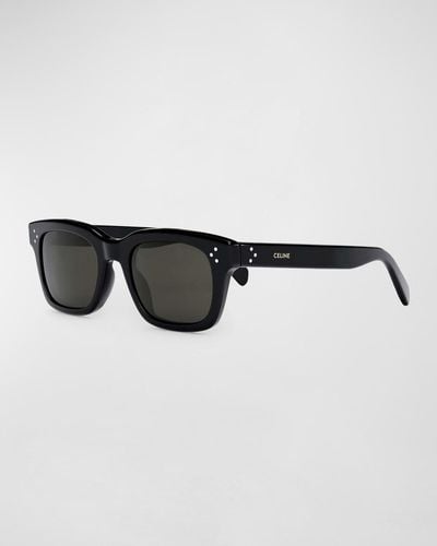 Celine Havana Rectangle Logo Sunglasses - Black