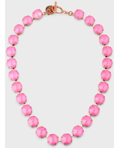 Rebekah Price Barbie Rivoli Crystal Necklace - Pink