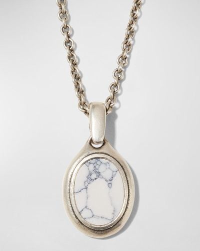 John Varvatos Artisan Howlite Pendant Necklace - White