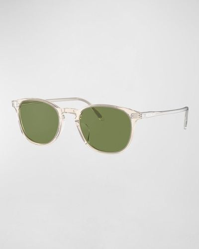 Oliver Peoples Finley Vintage Round Acetate Sunglasses - Green