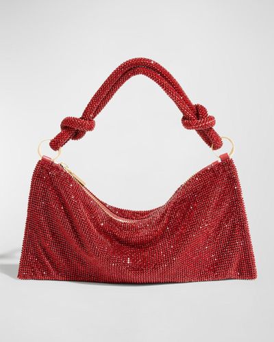 Cult Gaia Hera Nano Knotted Embellished Shoulder Bag - Red