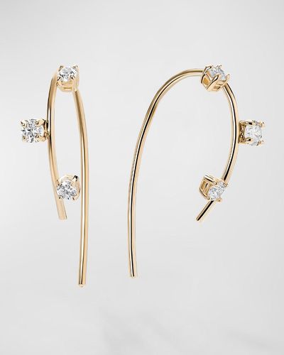 Lana Jewelry Mini Solo Hooked On Hoop Earrings - White