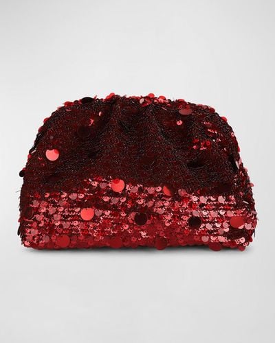 Rafe New York Aya Sequined Frame Clutch - Red