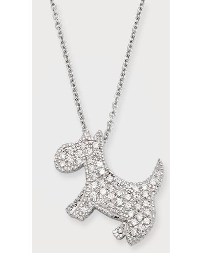 Roberto Coin 18K Diamond Scottie Dog Pendant Necklace - White