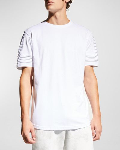 NANA JUDY Maverick Pintuck Sleeve T-shirt - Bci Cotton - White