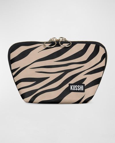 KUSSHI Everyday Zebra-Print Makeup Bag - Multicolor