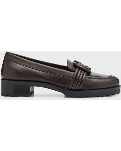 Alexandre Birman Vicky Waterproof Leather Loafers - Black