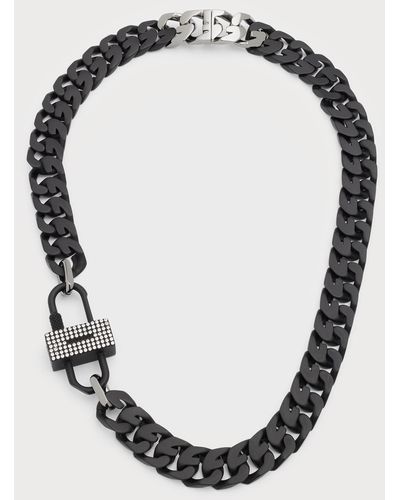 Givenchy Crystal Pavé G-Chain Necklace - Black