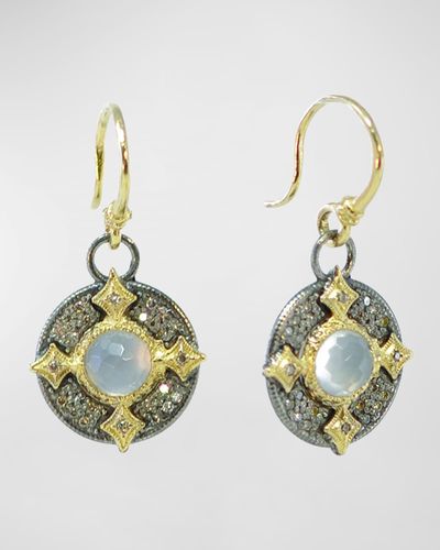 Armenta Old World Chalcedony Drop Earrings - Metallic