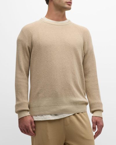 ATM Cotton-Cashmere Raglan Sweater - Natural