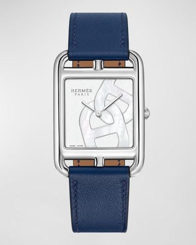Hermès Cape Cod Watch, Large Model, 37 Mm - Blue
