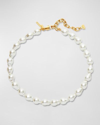 Lele Sadoughi Baroque Pearly Collar Necklace - Natural