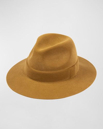 Barbisio Ray Wool-Cashmere Fedora Hat - Natural