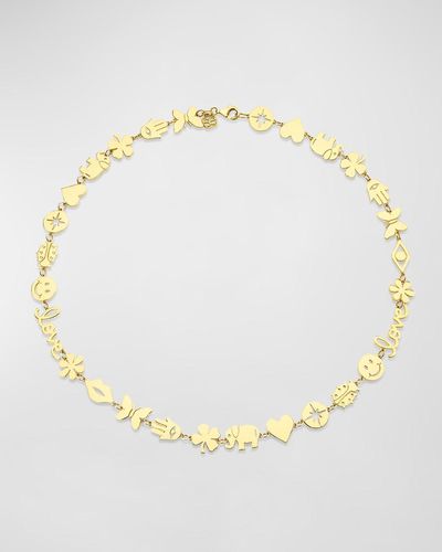 Sydney Evan 14k Yellow Gold Large Pure Anniversary Icon Necklace - Metallic