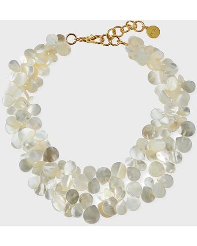 Nest Mother-Of-Pearl Cluster Necklace - White