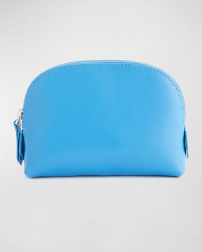 ROYCE New York Compact Cosmetic Bag - Blue