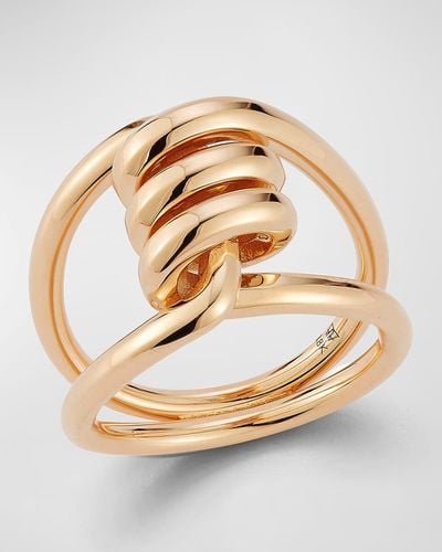 WALTERS FAITH Huxley 18k Rose Gold Single Coil Link Ring, Size 7 - Metallic