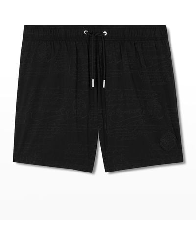Berluti Scritto Swim Shorts - Black