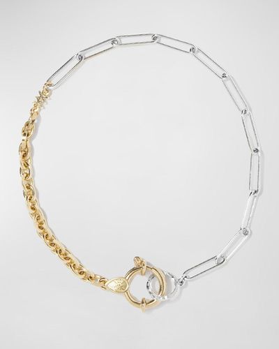 Milamore 18K Two-Tone Duo Chain Bracelet - White