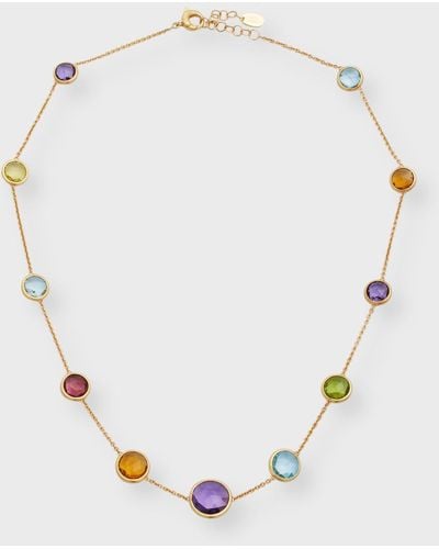 Marco Bicego Jaipur Color Single Strand Necklace With Mixed Stones, 18"l - White