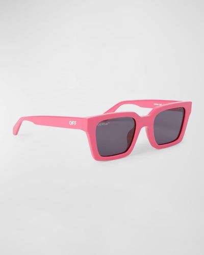 Off-White c/o Virgil Abloh Palermo Acetate Square Sunglasses - Pink