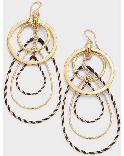 Devon Leigh Multi-link Wrapped Earrings - Metallic