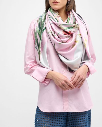St. Piece Victoria Double-Sided Silk Scarf - Pink