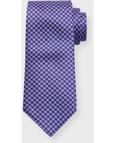 Stefano Ricci Silk Multi-Circle Tie - Purple