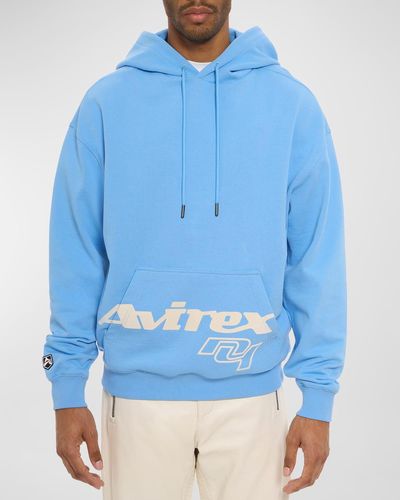 Avirex Legend French Terry Hoodie - Blue