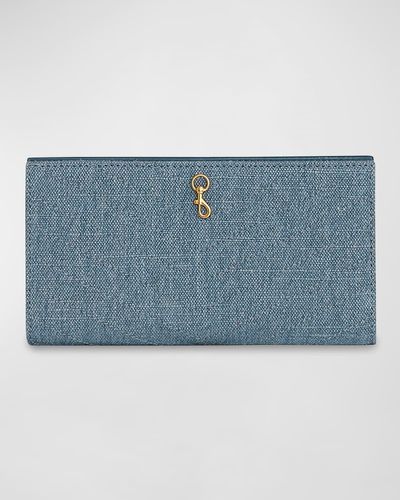 Rebecca Minkoff Denim Wallet On Chain - Blue