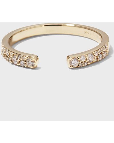 Lana Jewelry Skinny Flawless Echo 14k Scattered Diamond Ring - White