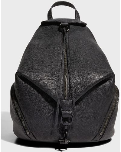 Rebecca Minkoff Julian Zip Leather Backpack - Black