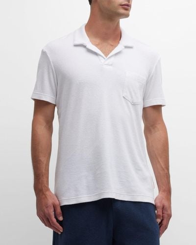 Orlebar Brown Cotton Terry Polo Shirt - White