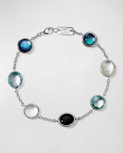 Ippolita 7-stone Chain Bracelet In Sterling Silver - Blue
