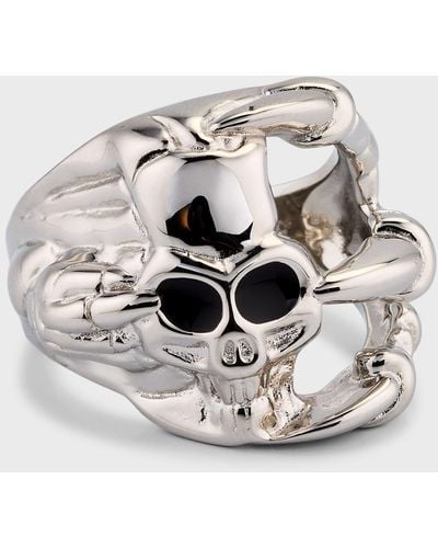 Givenchy G Skull Ring - Gray