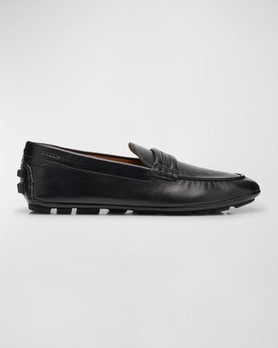 Bally Kerbs Leather Penny Driving Shoes - Black