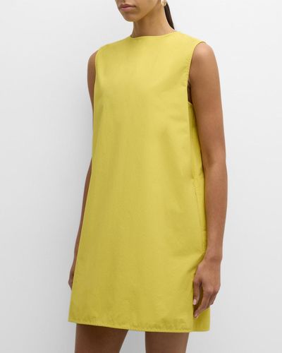 Jil Sander Sleeveless Mini Shift Dress - Yellow