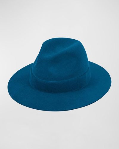 Barbisio Ray Wool-cashmere Fedora Hat - Blue