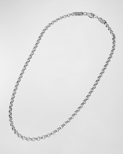 Konstantino Sterling Silver Cable Chain Necklace, 22"l - Metallic