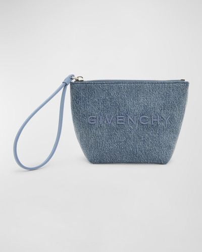 Givenchy Travel Zip Top Pouch - Blue